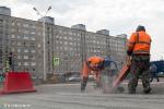 Ямочный ремонт на участках дорог Нижневартовска