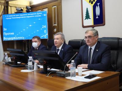 Борис Хохряков выступил перед депутатами Думы города