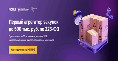 Первйы агрегатор закупок до 500 тыс. руб. по 223-ФЗ