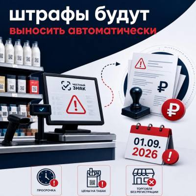 Постановления за нарушения в сфере маркировки товаров будут выноситься автоматически