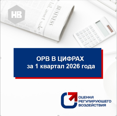 Итоги проведения оценки регулирующего воздействия за 1 квартал 2026 года