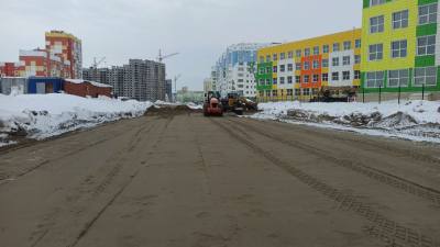 Восточный проезд: готовится основание дороги /ФОТО/ Восточный проезд: готовится основание дороги /ФОТО/