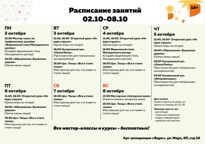 Расписание занятий 02.10-08.10 Расписание занятий 02.10-08.10