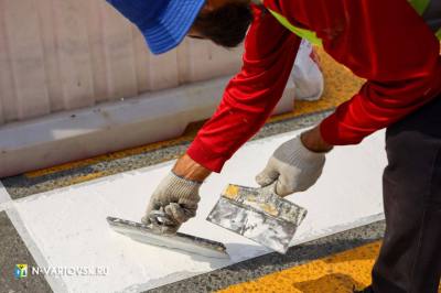 Разметка холодным пластиком подтвердила свою эффективность /ФОТО/ Разметка холодным пластиком подтвердила свою эффективность /ФОТО/