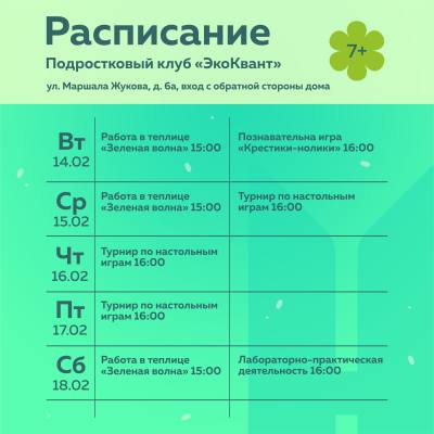 О мероприятиях подросткового (молодёжного) клуба  по месту жительства «ЭкоКвант»