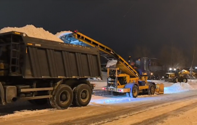 Ещё более 9 тысяч кубических метров снега вывезено из города