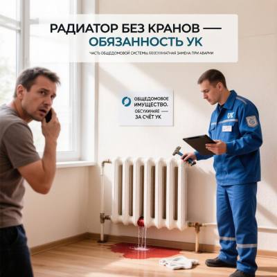 Обязательства по замене радиаторов отопления в квартирах жильцов