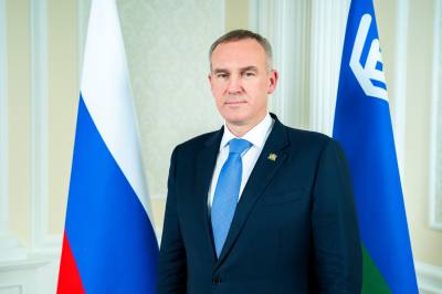 Поздравление временно исполняющего обязанности губернатора Ханты-Мансийского автономного округа - Югры Руслана Кухарука с Днём России