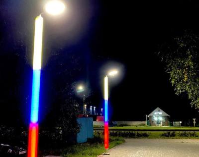 Новое освещение в сквере 10 микрорайона 