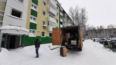 Завершается вывоз вещей из квартир дома на улице Мира, 6-А