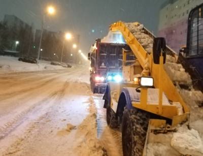 Продолжаются работы по уборке и вывозу снега Продолжаются работы по уборке и вывозу снега