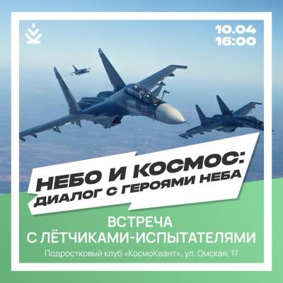 Встреча с лётчиками-испытателями в подростковом клубе