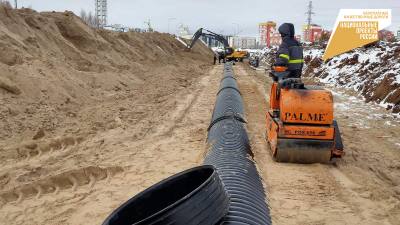 Основа для строительства дороги практически готова /ФОТО/