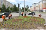 В Нижневартовске начали высадку цветов
